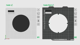 Cubic infill coaster