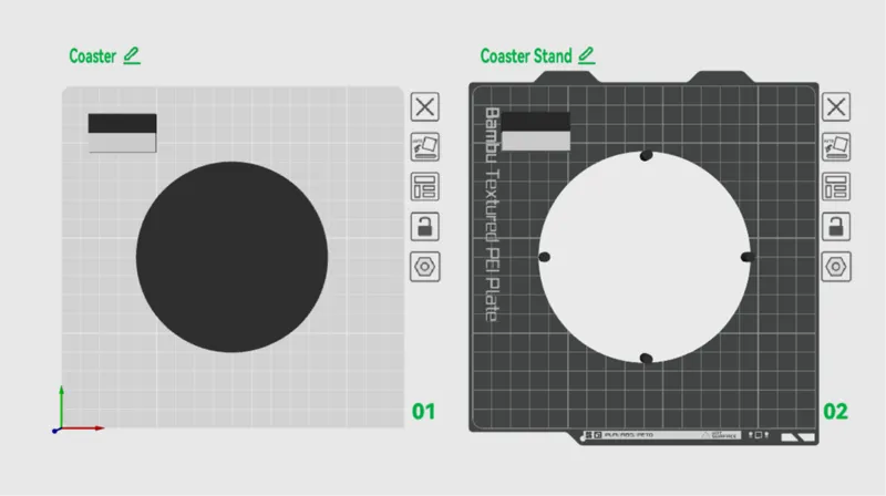 Cubic infill coaster