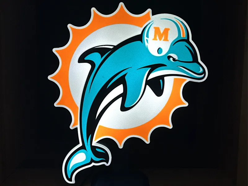 Miami Dolphins Light Box