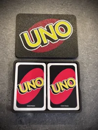UNO box - SLIM - side by side - one or two decks - AMS logo