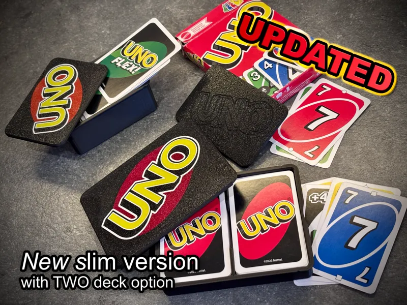 Simple UNO card game box - slide and lock