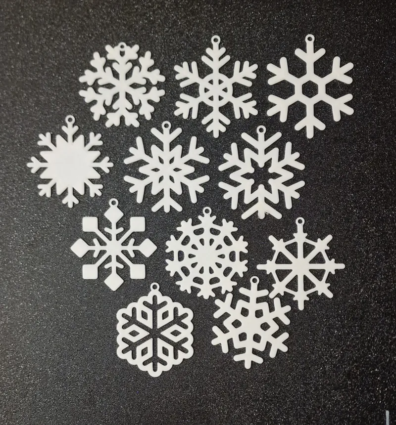 snowflakes xmas hang keyring 