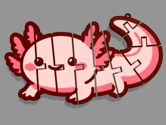 Wiggly Flexi Axolotl – No Supports Needed