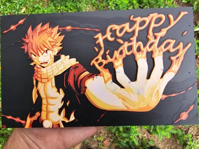 Natsu Dragneel Happy Birthday HueForge