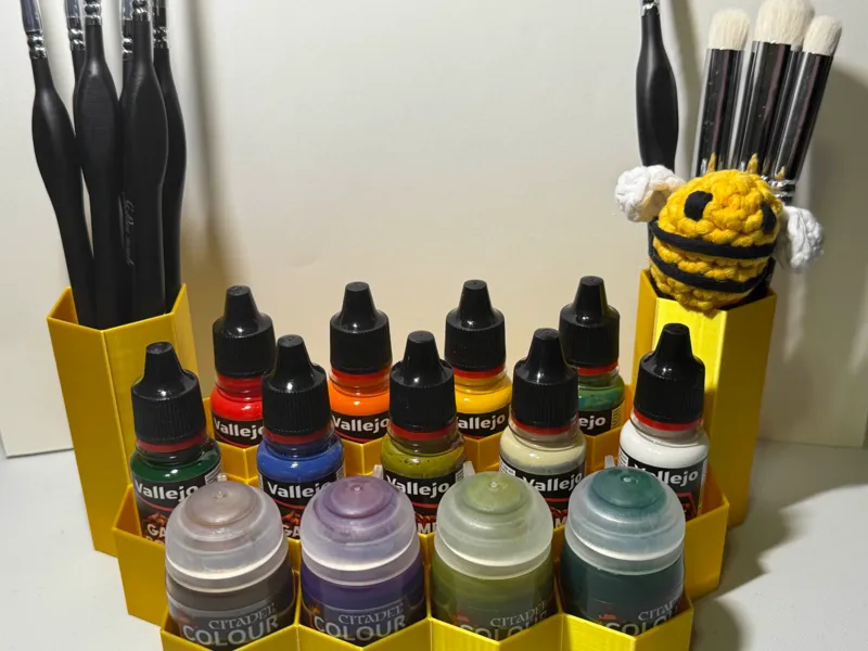 Honeycomb Paint Storage