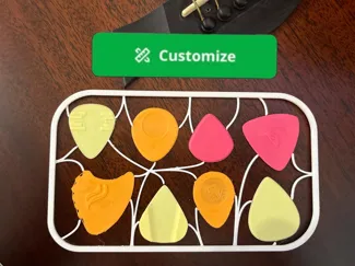 Parametric Guitar Pick Kit Card Generator 