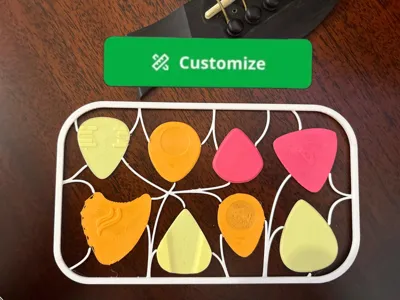 Parametric Guitar Pick Kit Card Generator 