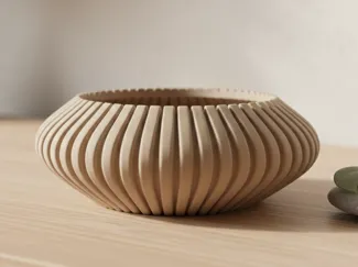 Elegant Ribbed Organizer Bowl – Japandi Style
