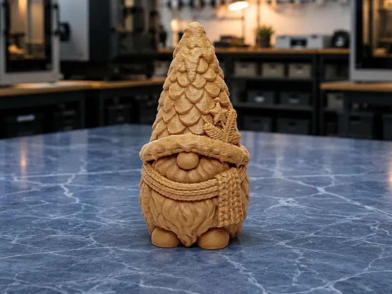 Winterwichtel mit Zapfenmuetze und Kuschelschal