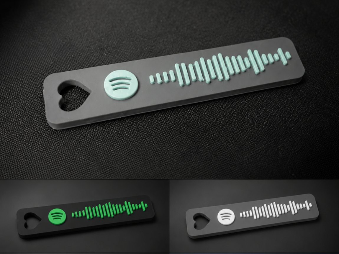 Lovely Customizable Spotify Keychain