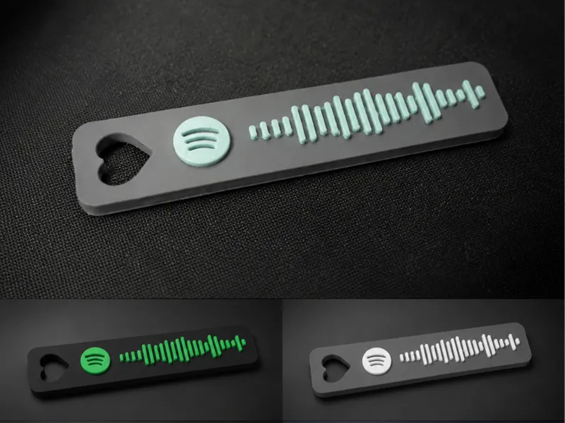 Lovely Customizable Spotify Keychain
