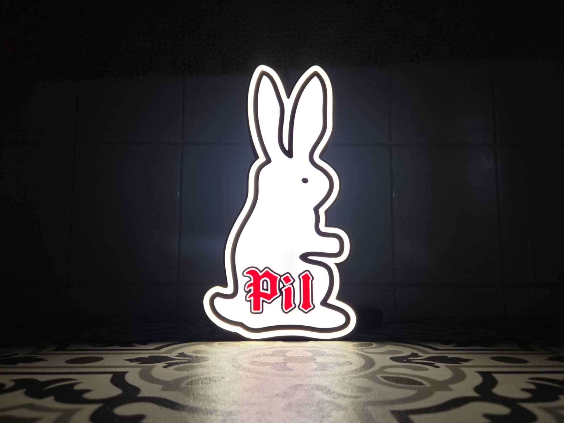 Pilsner Bunny LED Lightbox Sign - Free 3D Print Model - MakerWorld