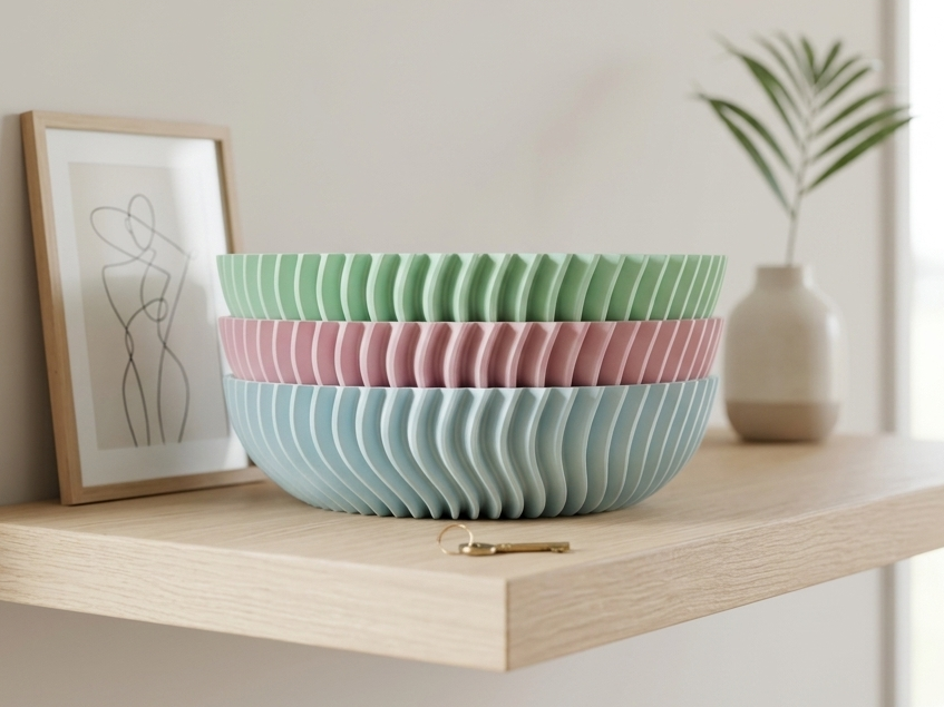 Nesting Ripple Catch All Tray Bowls