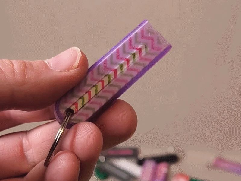 Sliding Nail File Keychain