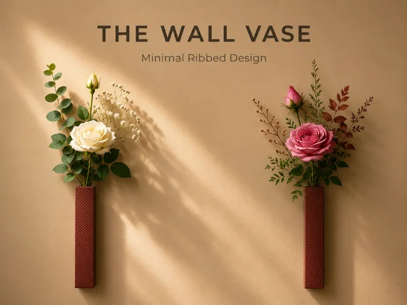 Slim Wall-Mounted Vase