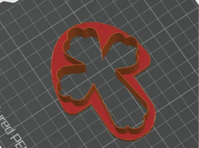 Curly Cross Cookie Cutter