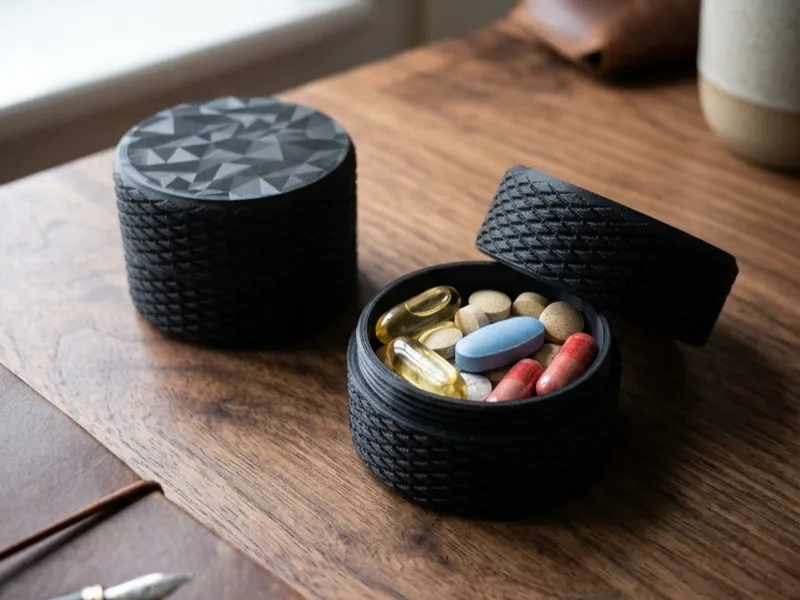 Small Rugged Travel Container / Pill Box 
