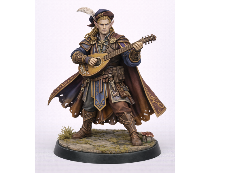 Elf Bard Miniature
