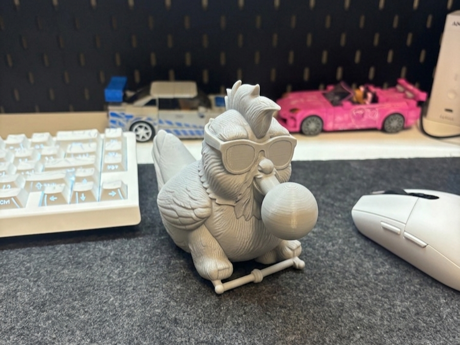 Cool Bird with Bar | Bubblegum Chicken Figure