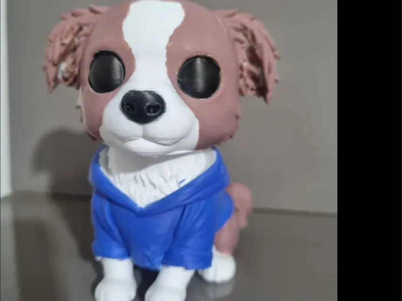 Hoodie Pup – Stylized Dog Figurine