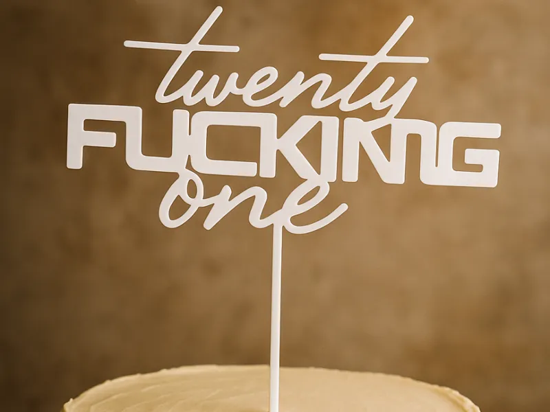 21 Twenty One Cake Topper