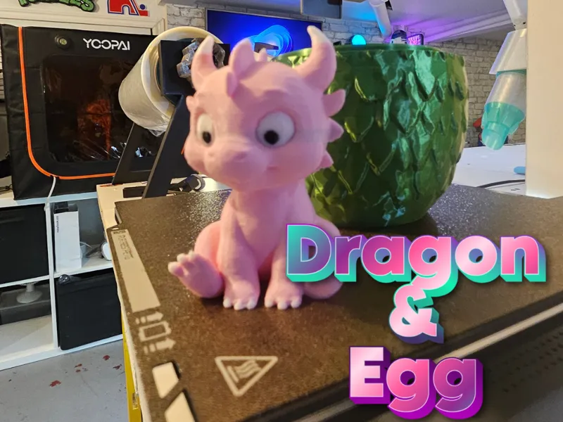 Pink dragon&Egg 2for1 design
