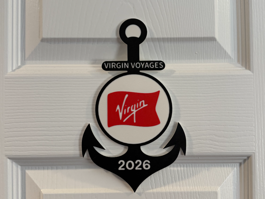 VIRGIN VOYAGES CRUISE SHIP DOOR ANCHOR SIGN