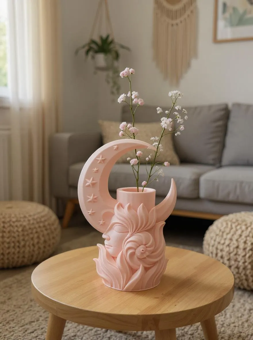 MoonDream vase with celestial serenity - Free 3D Print Model - MakerWorld