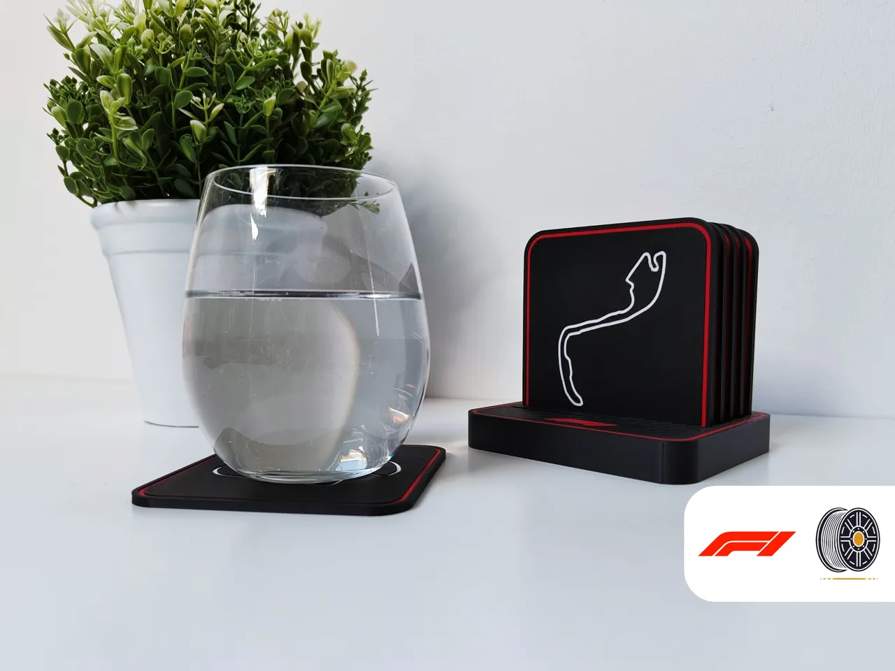Formula 1 Circuit Coaster Set | 6 Iconic Circuits view 2