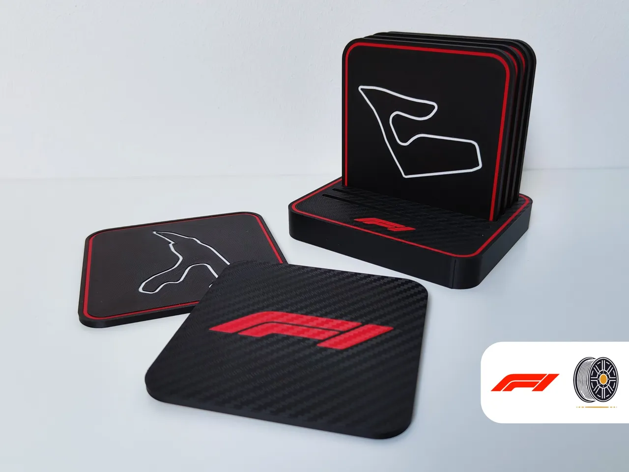Formula 1 Circuit Coaster Set | 6 Iconic Circuits view 3