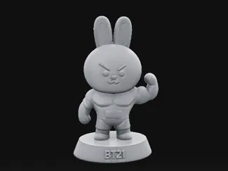 Cooky BT21 Flat 3D Model