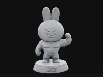 Cooky BT21 Flat 3D Model