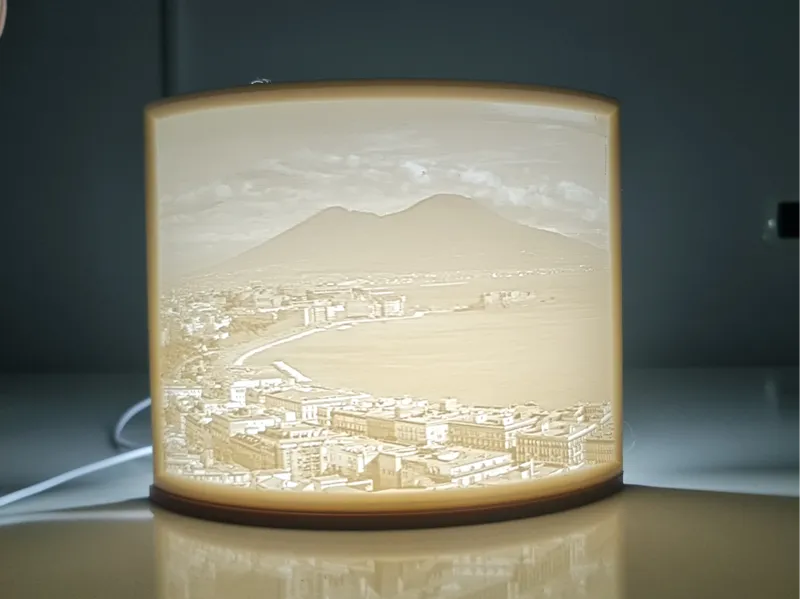 Lampada Napoli Golfo Lithofania