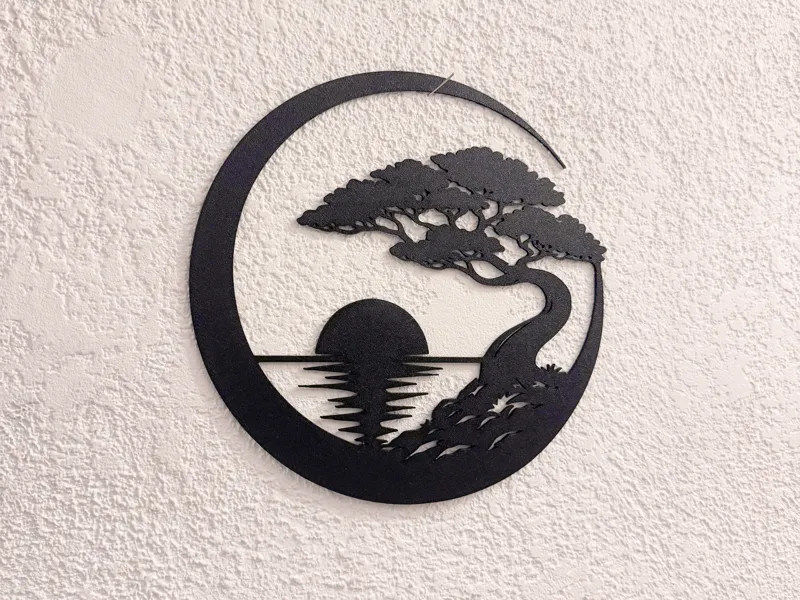 Zen Bonsai Sunrise Wall Art