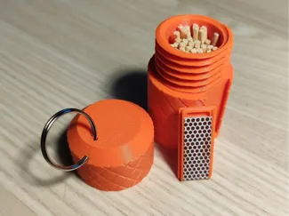 Waterproof matchbox keychain
