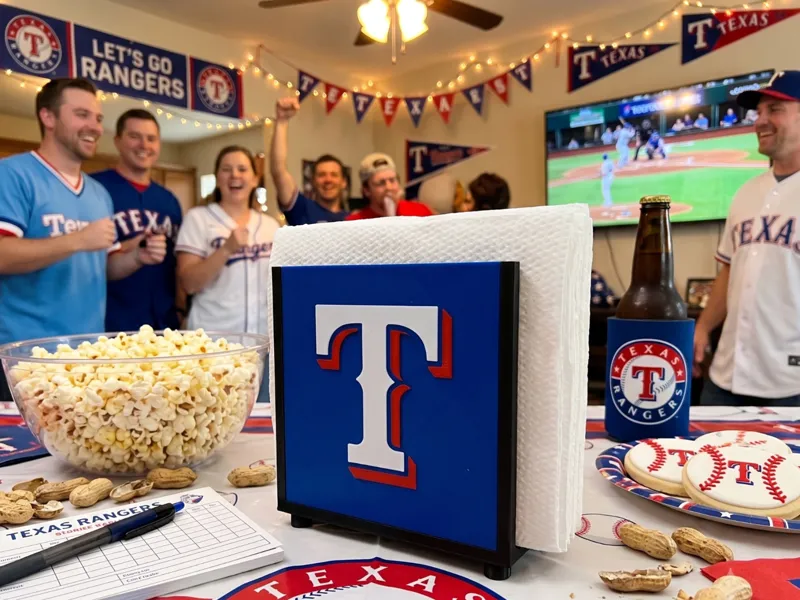 Interchangeable Napkin Holder - Texas Rangers 