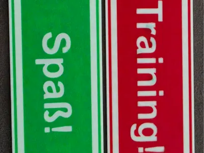 Sign for dart training in the club