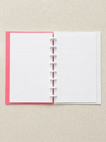 Letrero o emblema decorativo: Floral Textured Notebook | A5 Disc Bound Journal — vista de referencia 5