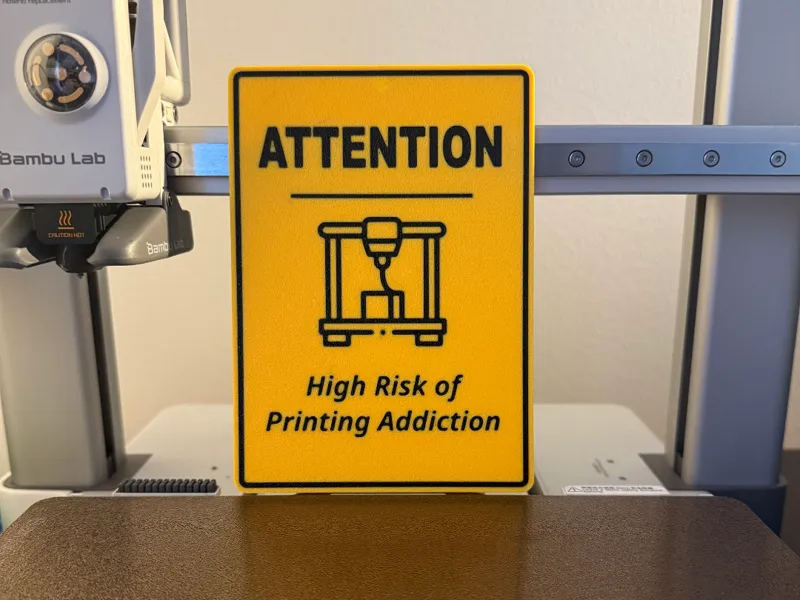 Printing Addiction Warning Sign