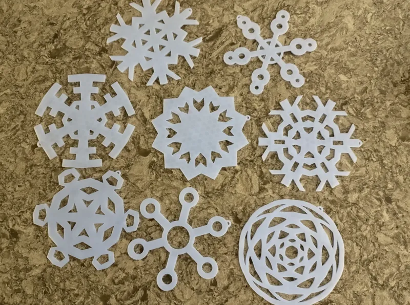 Collection of 150mm Snowflakes - Kid Designed!