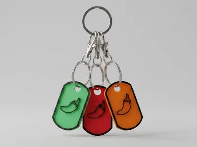 Signal Pepper Keychains Tags