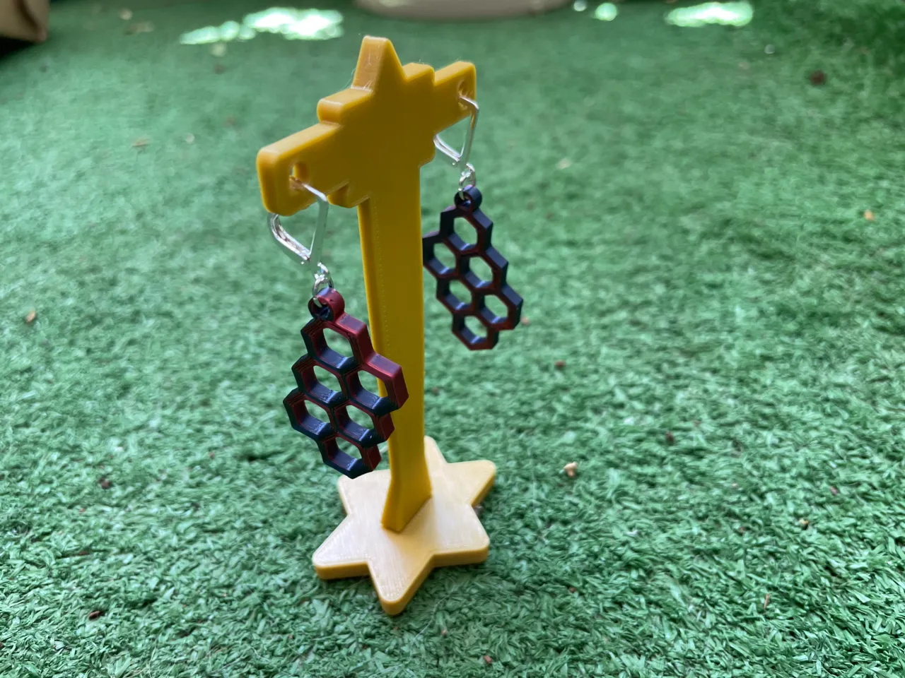 Honeycomb Style Earrings view 2