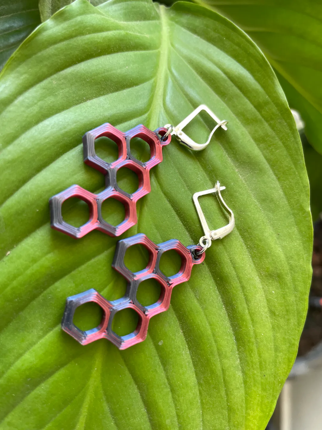 Honeycomb Style Earrings view 3