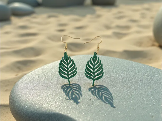 Esotic leaf earrings