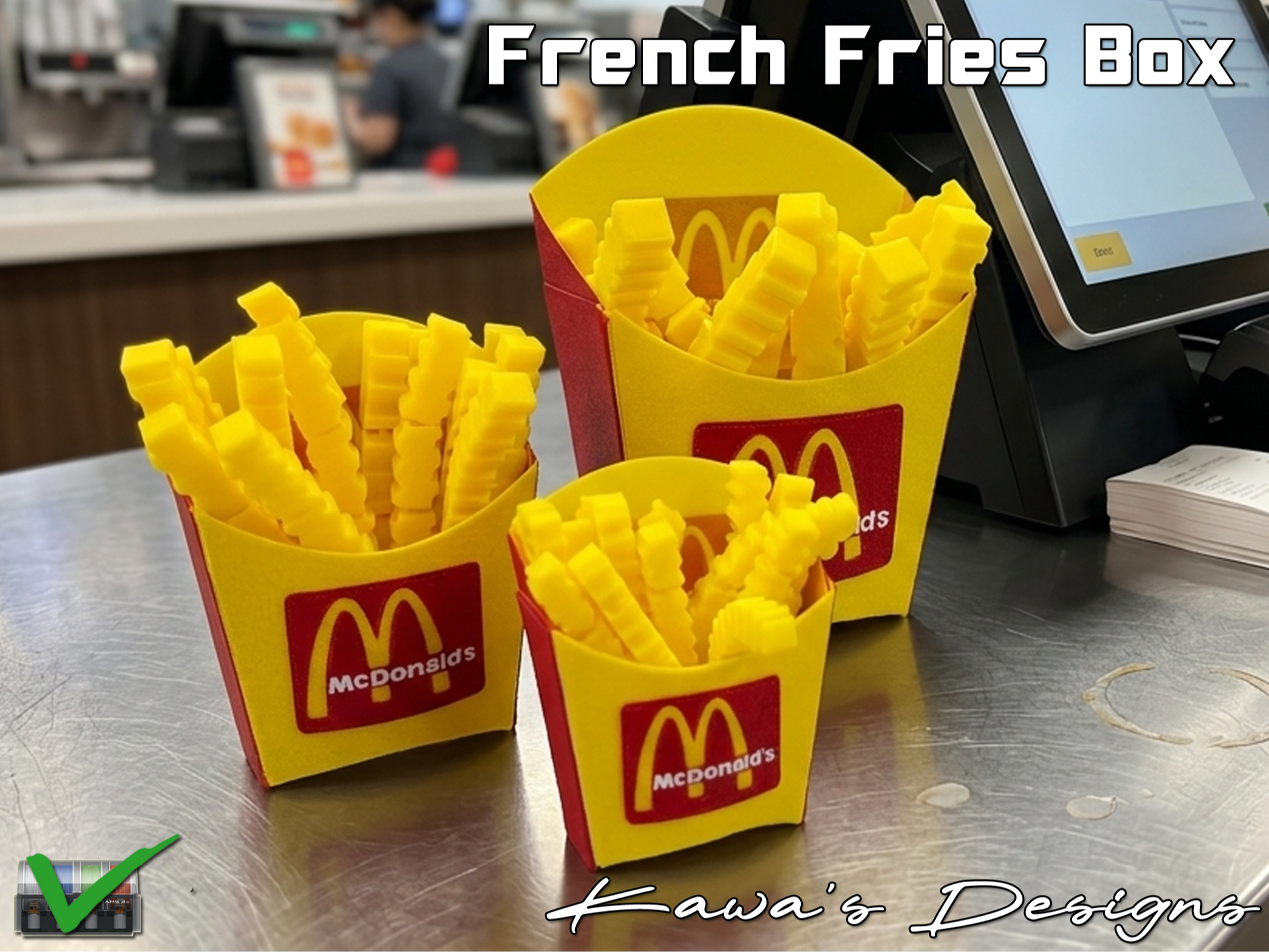 McDonald's French Fries Box - Free 3D Print Model - MakerWorld