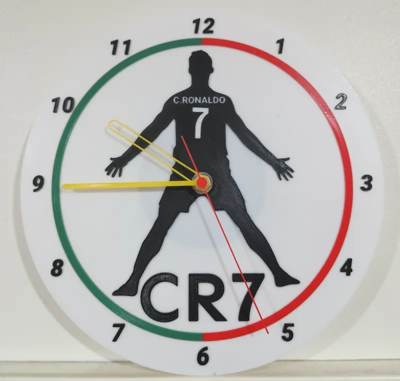 CR7 clock dial - Cristiano Ronaldo Portugal-Themed