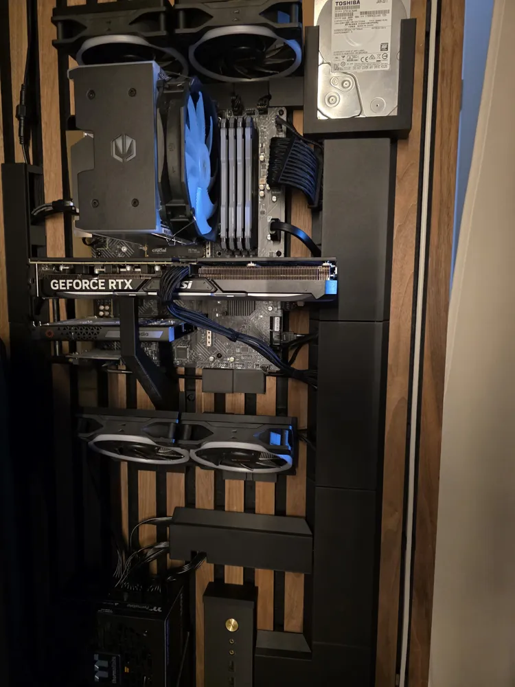 Open PC wall case - acoustic panels - Free 3D Print Model - MakerWorld