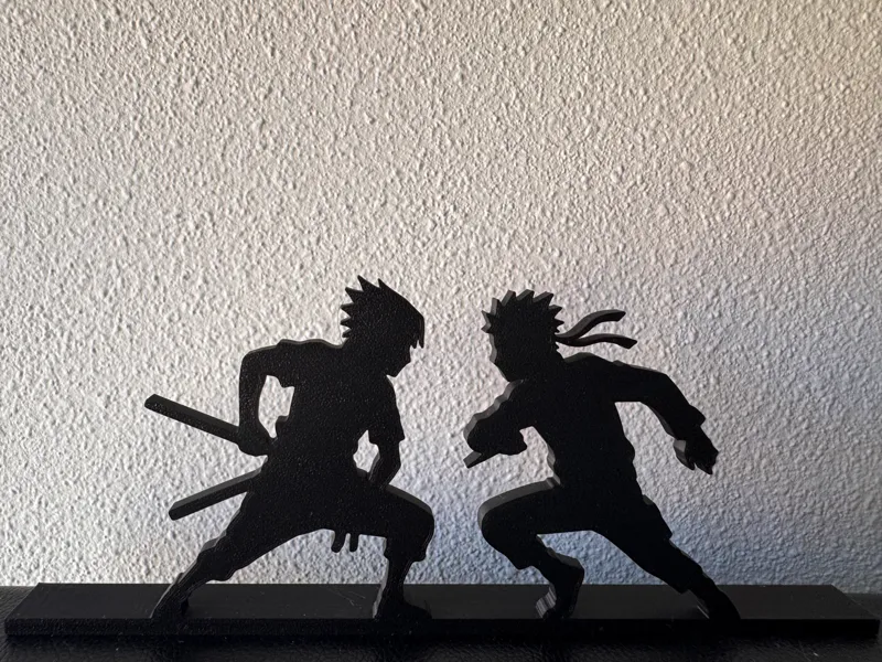 Naruto Vs Saske - Figura lamina de pie