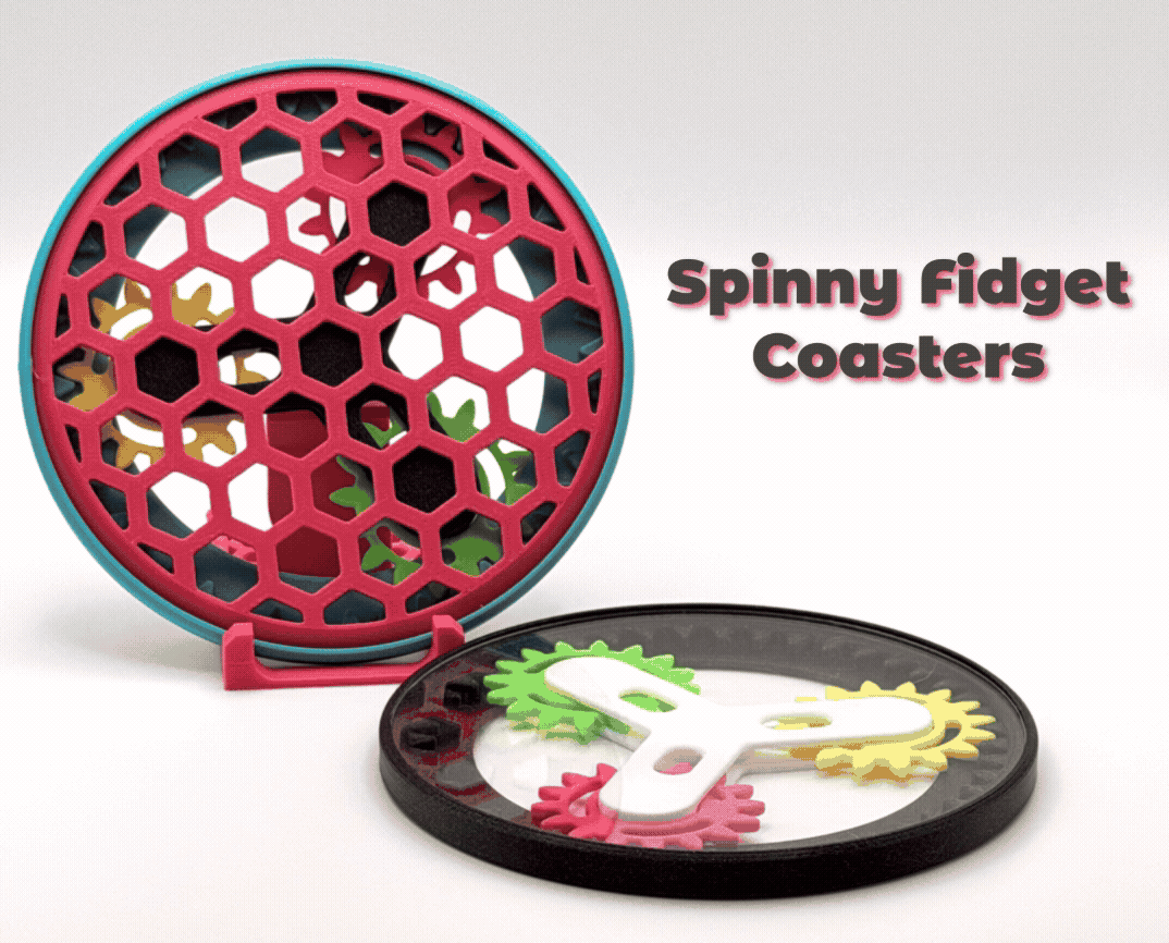 Spinning Gear Coaster - Mechanical Desk Fidget
