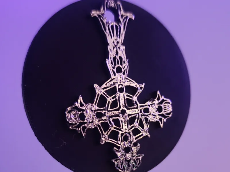 Ghost Skeleta Grucifix Cross Keychain Thing
